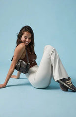 PAC 1980 PAC WHISPER Active Ivory Franchise Flare Yoga Pants