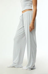 Your Favorite Blue & White Lounge Striped Baggy Pants