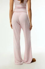 Your Favorite Pink & White Lounge Striped Baggy Pants