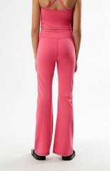 PAC 1980 Kids PAC WHISPER Active Hot Pink Crossover Flare Yoga Pants