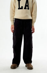 Pacsun Kids Porter Baggy Pants Stretch E-Waist Cargo Black