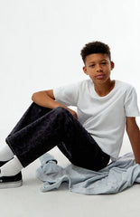 Pacsun Kids Leopard Baggy Jeans Black