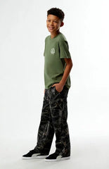 Pacsun Kids Baggy Pants Black Camo Carpenter