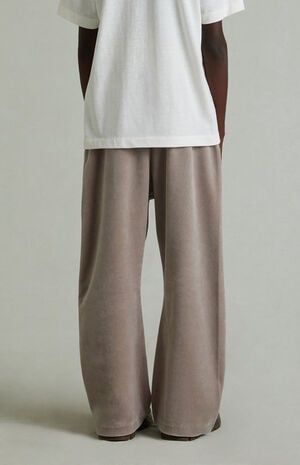Fear of God ESSENTIALS Kids Smoke Grey Velour Flare Sweatpants