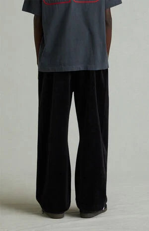 Fear of God ESSENTIALS Kids Vintage Black Velour Flare Sweatpants