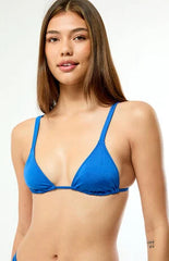 Pacsun Blue Rae Shine Triangle Bikini Top