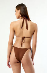 Pacsun Brown Juliette Halter Bikini Top
