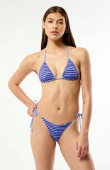 Pacsun Striped Summer Reversible Triangle Bikini Top