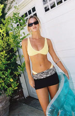 Pacsun Yellow Ellie Scrunch Bralette Bikini Top