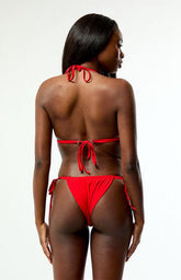 Pacsun Red Delia Double Tunnel Triangle Bikini Top