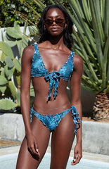 Pacsun Animal Print Yara Triangle Bikini Top
