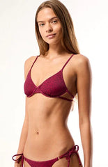 Pacsun Plum Animal Print Brandy Underwire Bralette Bikini Top