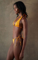 Pacsun Gold Summer Side Tie Bikini Bottom