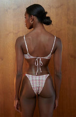 Pacsun Plaid Shiloh Thin Strap Cheeky Bikini Bottom