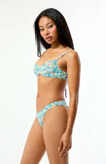 Pacsun Blue & White Rae High Cut Bikini Bottom