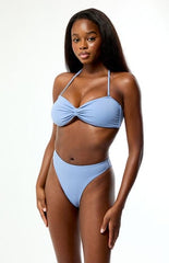 Pacsun Blue Kaelan High Waisted Cheeky Bikini Bottom
