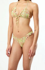 Pacsun Paisley Rae Ruffle High Cut Bikini Bottom