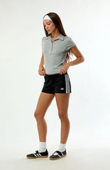 adidas Black & White 3-Stripes Brief Shorts