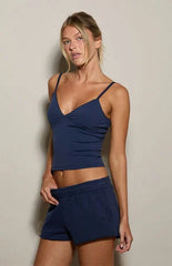 Pacsun Navy Ultra Soft Fleece Core Mini Sweat Shorts
