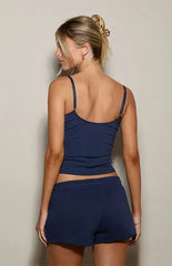 Pacsun Navy Ultra Soft Fleece Core Mini Sweat Shorts