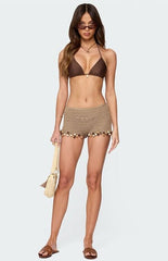 Edikted Kairi Bead Crochet Shorts