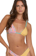 Billabong Floral Reversible Mini Slide Triangle Bikini Top
