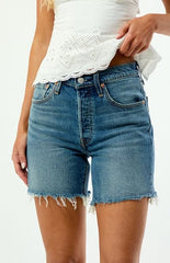 Levi's Women's 501 Original High-Rise Mid-Thigh Jean Shorts - Symmetry Sister