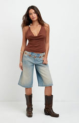 Pacsun Peyton Extreme Jorts Light Blue Tint