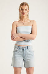 Pacsun Sophie Jean Mom Shorts Raw Cut Light Blue