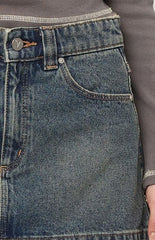 ABRAND 95 Lindsey A-Line Denim Mini Skirt