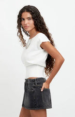 Pacsun Piper Black Contrast Stitch Low Rise Jean Micro Mini Skirt