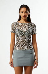 Third Charm Belted Micro Mini Skort