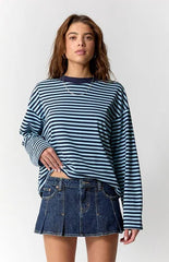 Pacsun Piper Dark Blue Pleated Low Rise Jean Micro Skirt