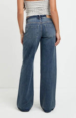 Pacsun Casey Low Rise Baggy Jeans Slant Pocket Dark Indigo