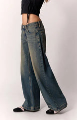 Pacsun Sloane Low Rise Ultra Baggy Jeans Dark Blue Tint