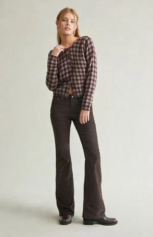 Pacsun Jade Low Rise Bootcut Jeans Stretch Corduroy Brown