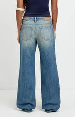 Pacsun Zoe Low Rise Girlfriend Jeans Tinted Medium Blue