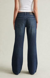 Pacsun Casey Low Rise Baggy Jeans Rhinestone Medium Blue