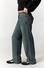 Pacsun Zoe Low Rise Girlfriend Jeans Dark Blue