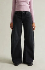 Pacsun Remi Baggy Barrel Jeans Knee Dart Black