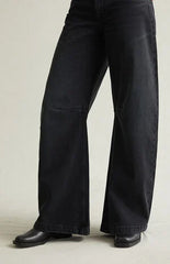 Pacsun Remi Baggy Barrel Jeans Knee Dart Black