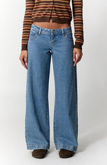 Pacsun Kaia Ultimate Low Rise Baggy Jeans Light Blue Wash