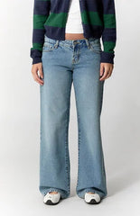 Pacsun Zoe Low Rise Girlfriend Jeans Medium Blue Wash