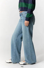 Pacsun Zoe Low Rise Girlfriend Jeans Medium Blue Wash