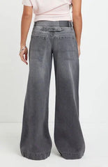 Pacsun Sloane Low Rise Ultra Baggy Jeans Back Tab Gray