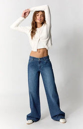 Pacsun Casey Low Rise Baggy Jeans Pinstripe