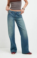 Pacsun Casey Low Rise Baggy Jeans Medium Blue Washed