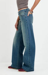 Pacsun Casey Low Rise Baggy Jeans Medium Blue Washed