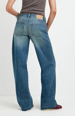 Pacsun Casey Low Rise Baggy Jeans Medium Blue Washed