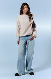 Pacsun Kaia Ultimate Low Rise Baggy Jeans Button Pocket Light Blue